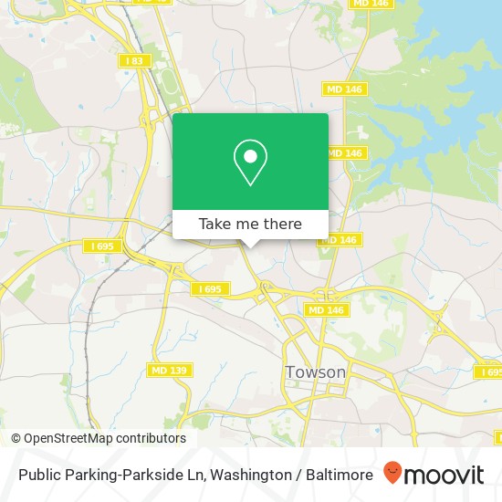 Mapa de Public Parking-Parkside Ln, Lutherville Timonium, MD 21093