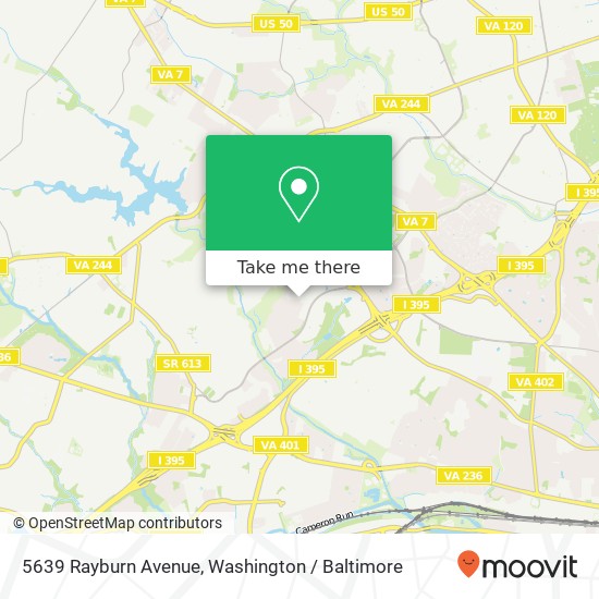 Mapa de 5639 Rayburn Avenue, 5639 Rayburn Ave, Alexandria, VA 22311, USA