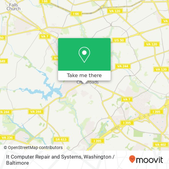 Mapa de It Computer Repair and Systems, 5827 Columbia Pike