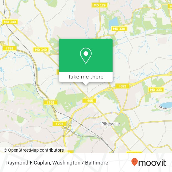 Raymond F Caplan, 1838 Greene Tree Rd map