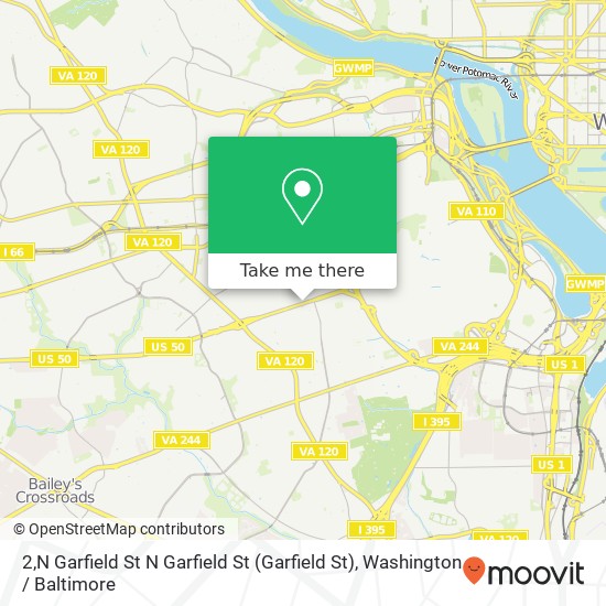 Mapa de 2,N Garfield St N Garfield St (Garfield St), Arlington, VA 22201