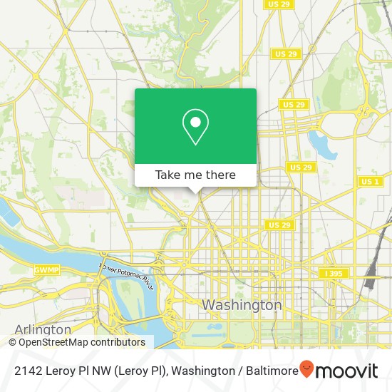 2142 Leroy Pl NW (Leroy Pl), Washington, DC 20008 map