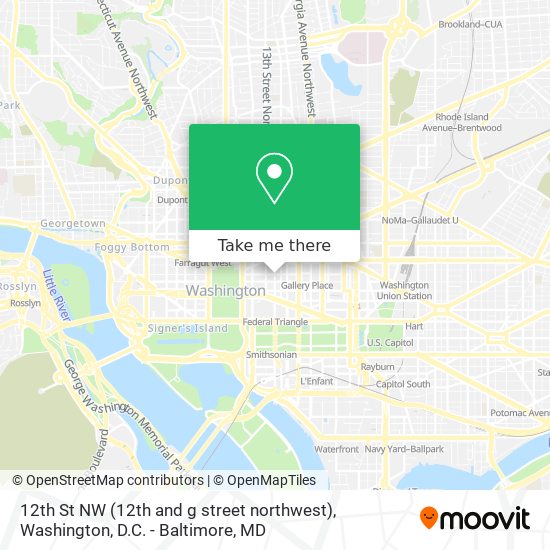 Directions To 12th Street How To Get To 12Th St Nw (12Th And G Street Northwest) In Washington By  Bus, Metro Or Train?