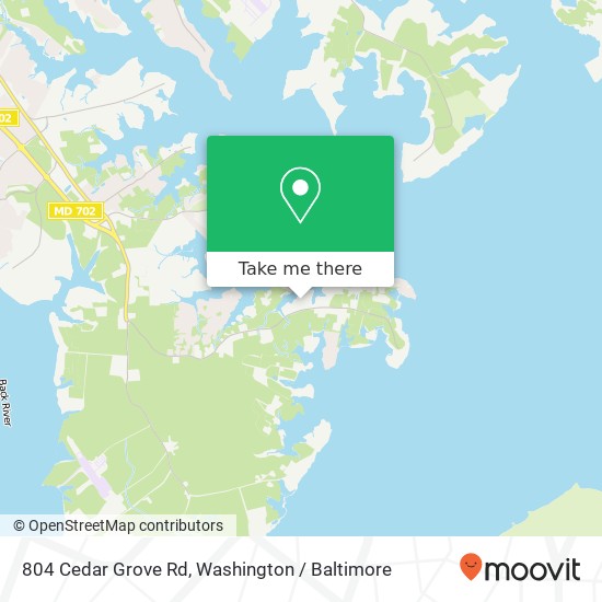 Mapa de 804 Cedar Grove Rd, Essex, MD 21221