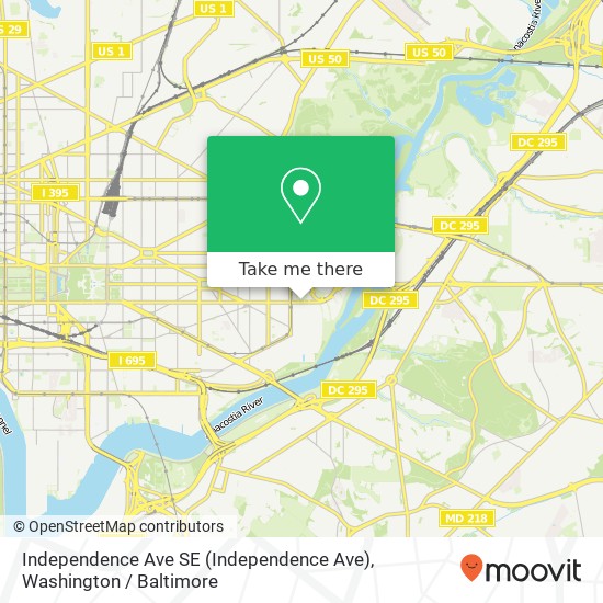 Independence Ave SE (Independence Ave), Washington, DC 20003 map