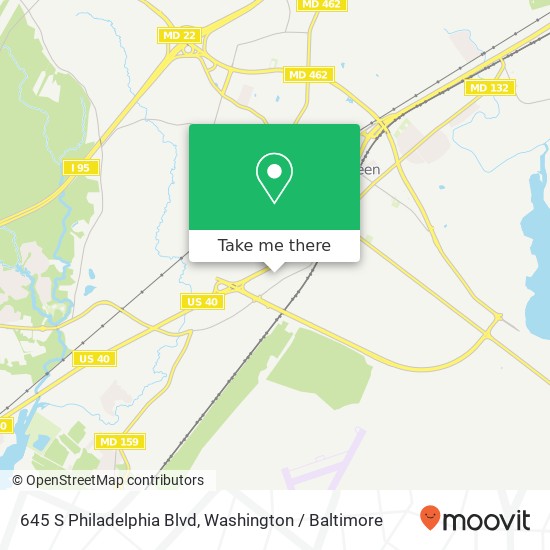 Mapa de 645 S Philadelphia Blvd, Aberdeen, MD 21001