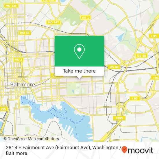 2818 E Fairmount Ave (Fairmount Ave), Baltimore, MD 21224 map