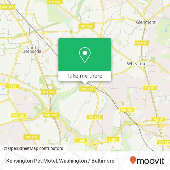 Mapa de Kensington Pet Motel, 4222 Howard Ave