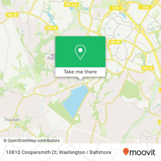 Mapa de 10810 Coopersmith Ct, Gaithersburg, MD 20878