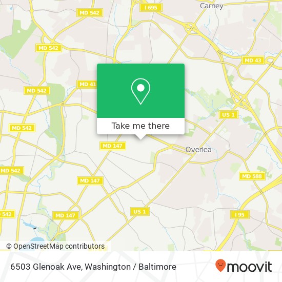 6503 Glenoak Ave, Baltimore, MD 21214 map