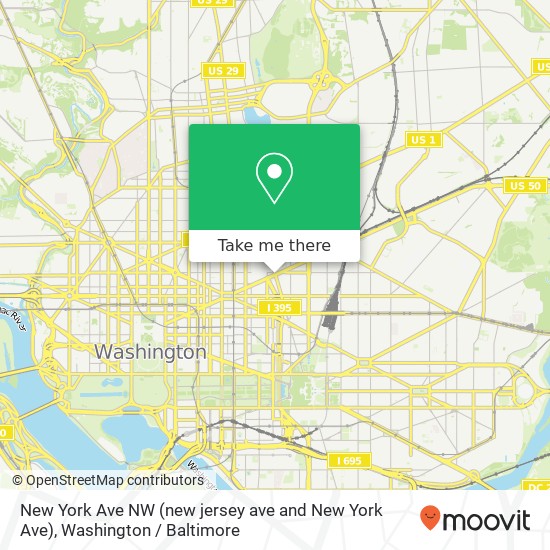 New York Ave NW (new jersey ave and New York Ave), Washington, DC 20001 map