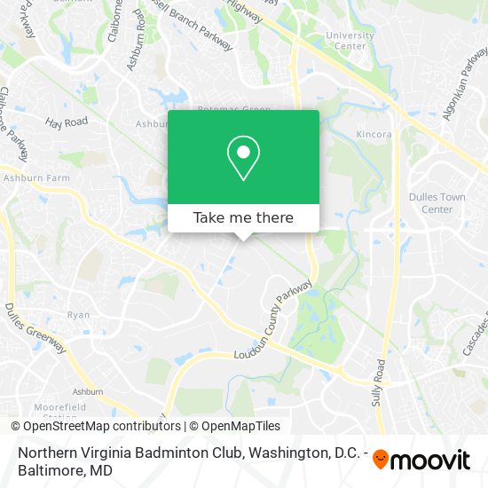Northern Virginia Badminton Club map