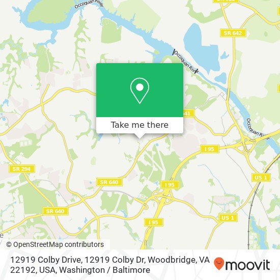 12919 Colby Drive, 12919 Colby Dr, Woodbridge, VA 22192, USA map