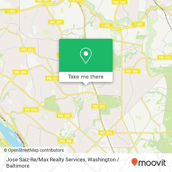 Mapa de Jose Saiz-Re / Max Realty Services, 4825 Bethesda Ave