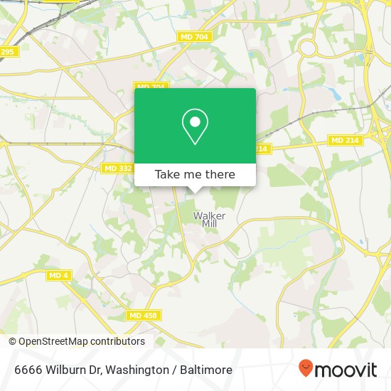 Mapa de 6666 Wilburn Dr, Capitol Heights, MD 20743