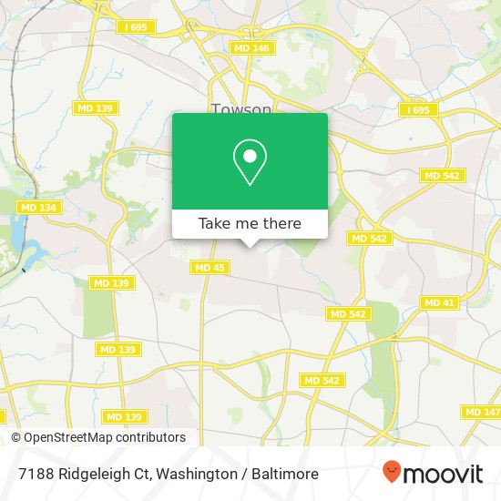 Mapa de 7188 Ridgeleigh Ct, Baltimore, MD 21212