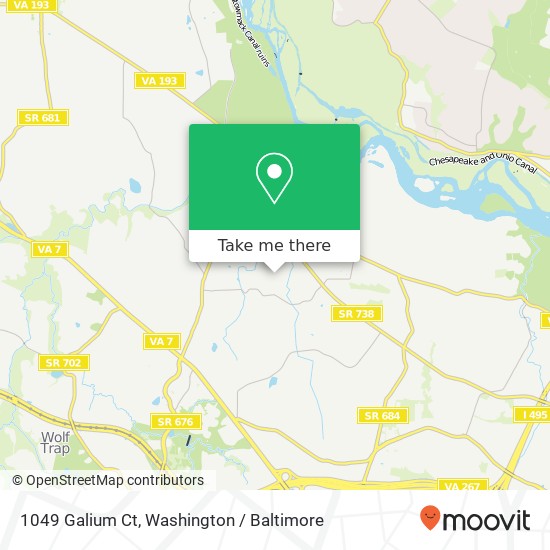 1049 Galium Ct, McLean, VA 22102 map