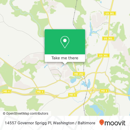 Mapa de 14557 Governor Sprigg Pl, Upper Marlboro, MD 20772