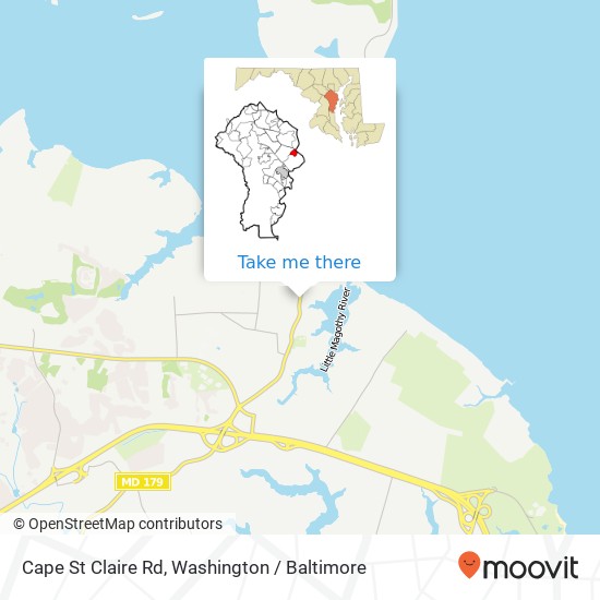 Mapa de Cape St Claire Rd, Annapolis, MD 21409