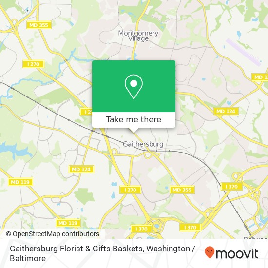 Mapa de Gaithersburg Florist & Gifts Baskets, 410 N Frederick Ave
