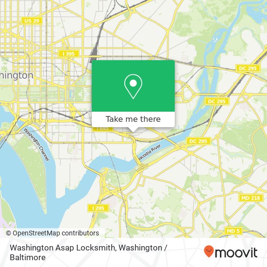 Mapa de Washington Asap Locksmith, 900 11th St SE