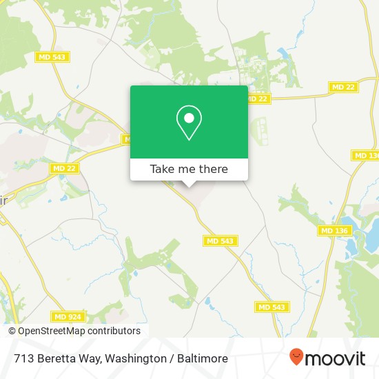 Mapa de 713 Beretta Way, Bel Air, MD 21015