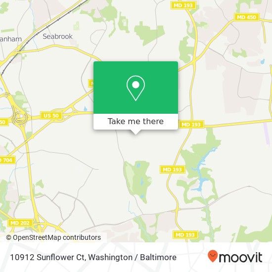 Mapa de 10912 Sunflower Ct, Bowie, MD 20721