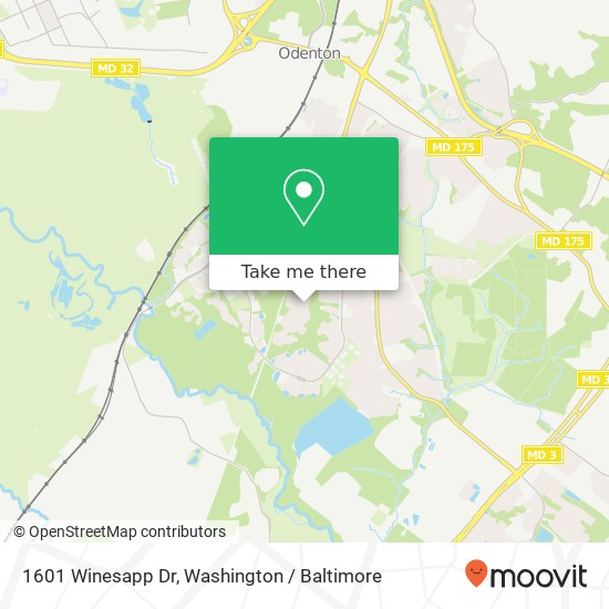 Mapa de 1601 Winesapp Dr, Odenton, MD 21113