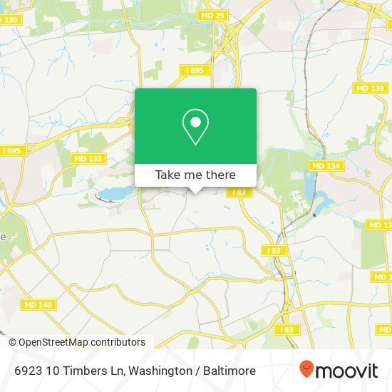 6923 10 Timbers Ln, Baltimore, MD 21209 map
