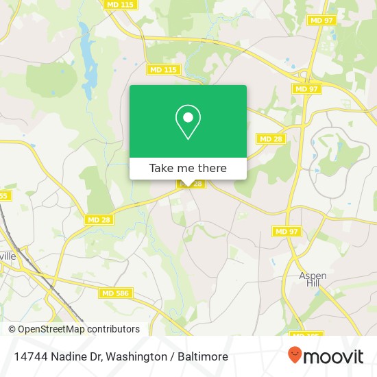 Mapa de 14744 Nadine Dr, Rockville, MD 20853