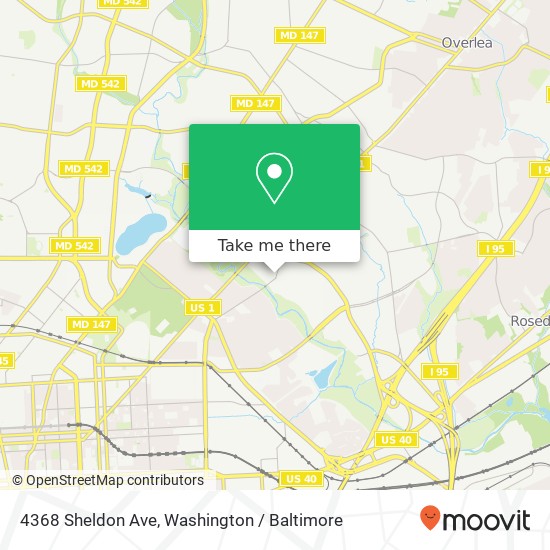 4368 Sheldon Ave, Baltimore, MD 21206 map