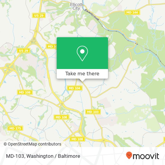 Mapa de MD-103, Ellicott City (ELLICOTT CITY), MD 21043