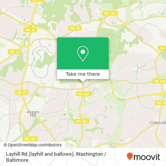 Mapa de Layhill Rd (layhill and ballows), Silver Spring, MD 20906