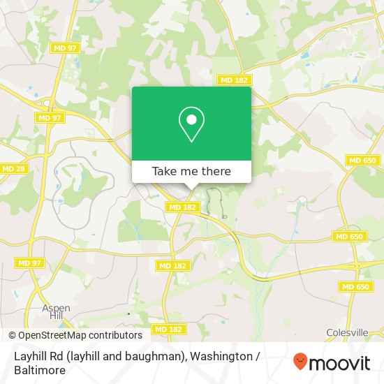 Mapa de Layhill Rd (layhill and baughman), Silver Spring, MD 20906