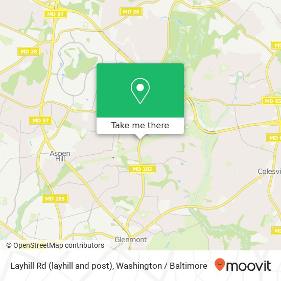 Mapa de Layhill Rd (layhill and post), Silver Spring, MD 20906