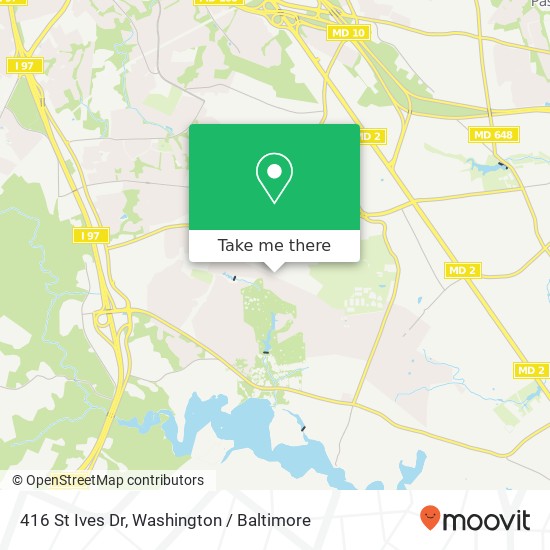 Mapa de 416 St Ives Dr, Severna Park, MD 21146