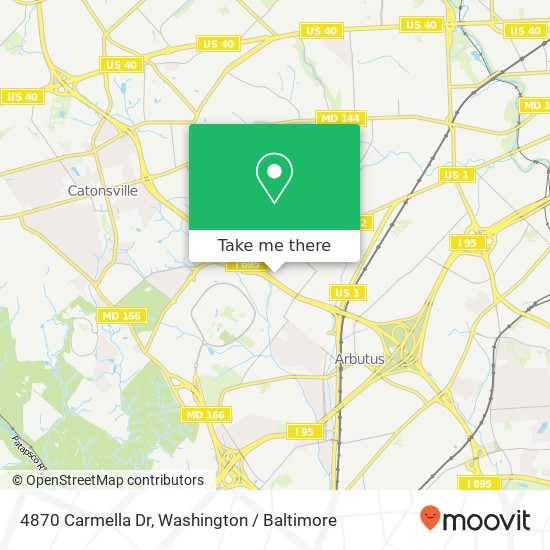 Mapa de 4870 Carmella Dr, Halethorpe, MD 21227