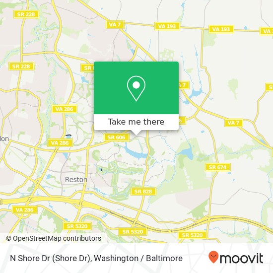 N Shore Dr (Shore Dr), Reston, VA 20190 map