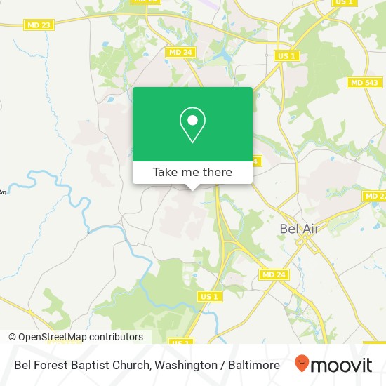 Bel Forest Baptist Church, 603 Vale Rd map