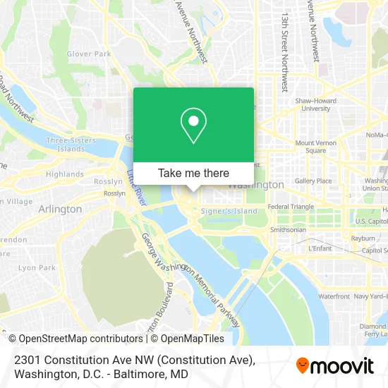 2301 Constitution Ave NW map