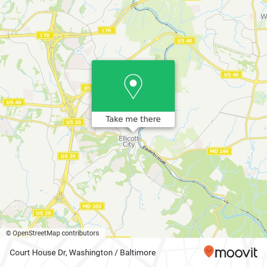 Mapa de Court House Dr, Ellicott City, MD 21043