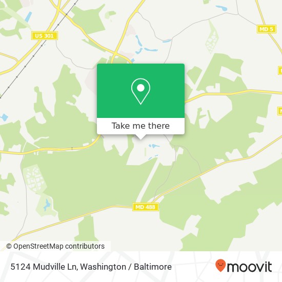 Mapa de 5124 Mudville Ln, Waldorf (SAINT CHARLES), MD 20602