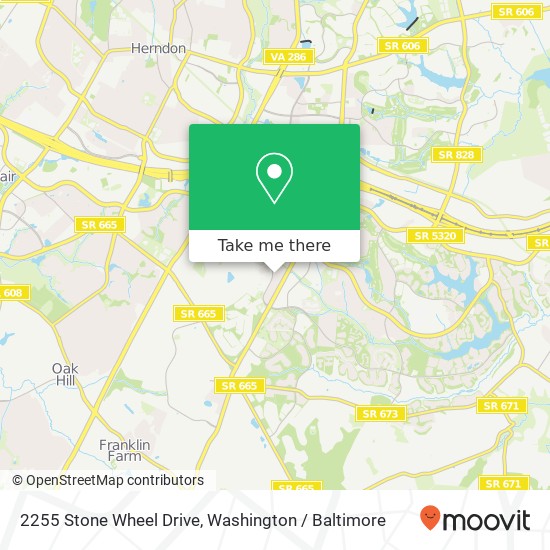 Mapa de 2255 Stone Wheel Drive, 2255 Stone Wheel Dr, Reston, VA 20191, USA