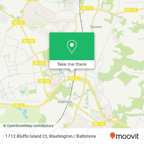 1712 Bluffs Island Ct, Odenton, MD 21113 map