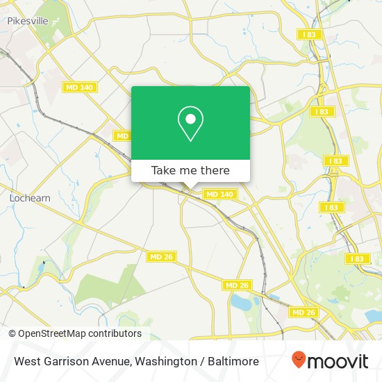 West Garrison Avenue, W Garrison Ave & Reisterstown Rd, Baltimore, MD 21215, USA map