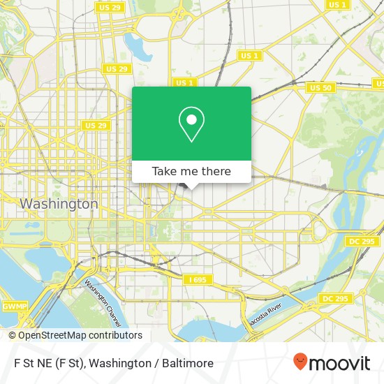 Mapa de F St NE (F St), Washington, DC 20002