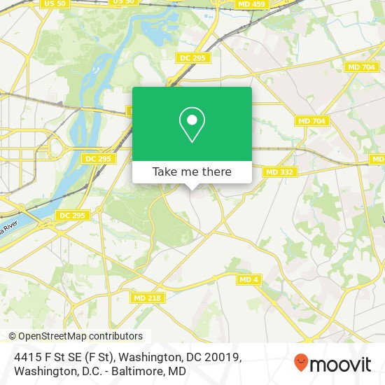 4415 F St SE (F St), Washington, DC 20019 map