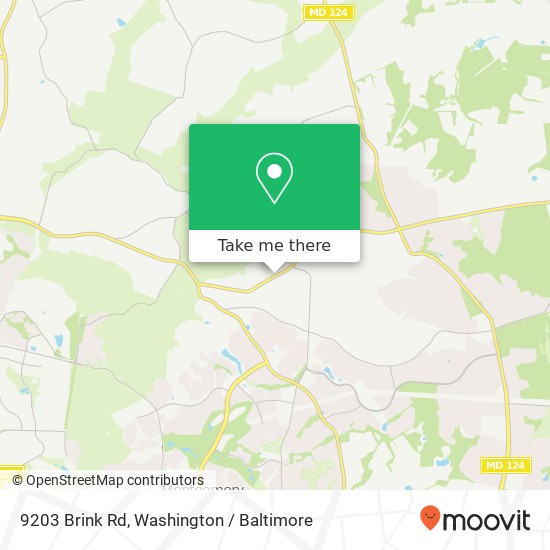 Mapa de 9203 Brink Rd, Gaithersburg, MD 20882