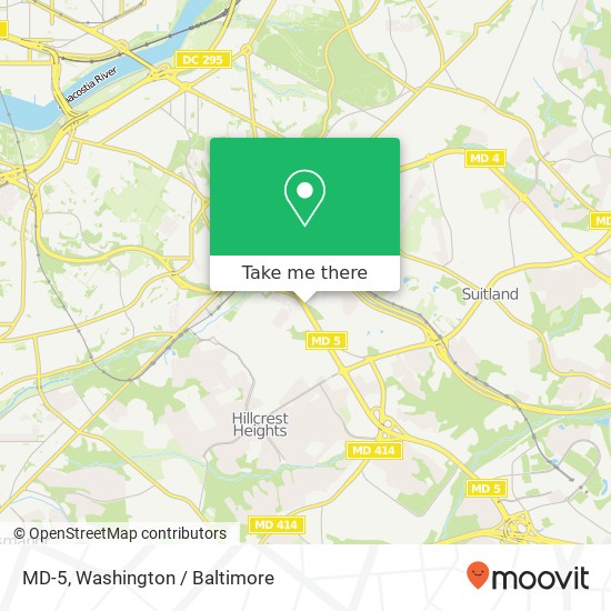 Mapa de MD-5, Temple Hills, MD 20748