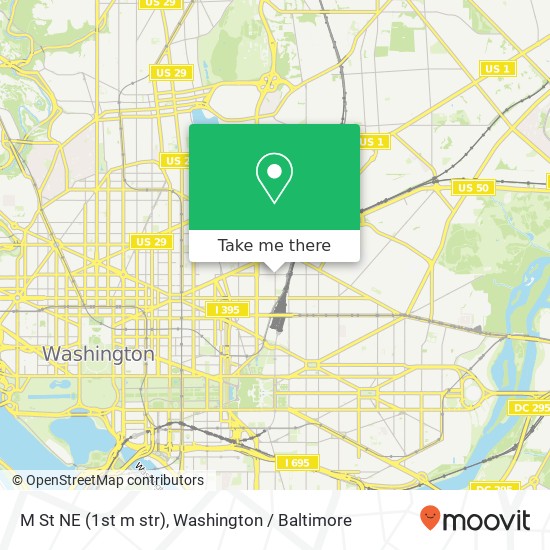 Mapa de M St NE (1st m str), Washington, DC 20002